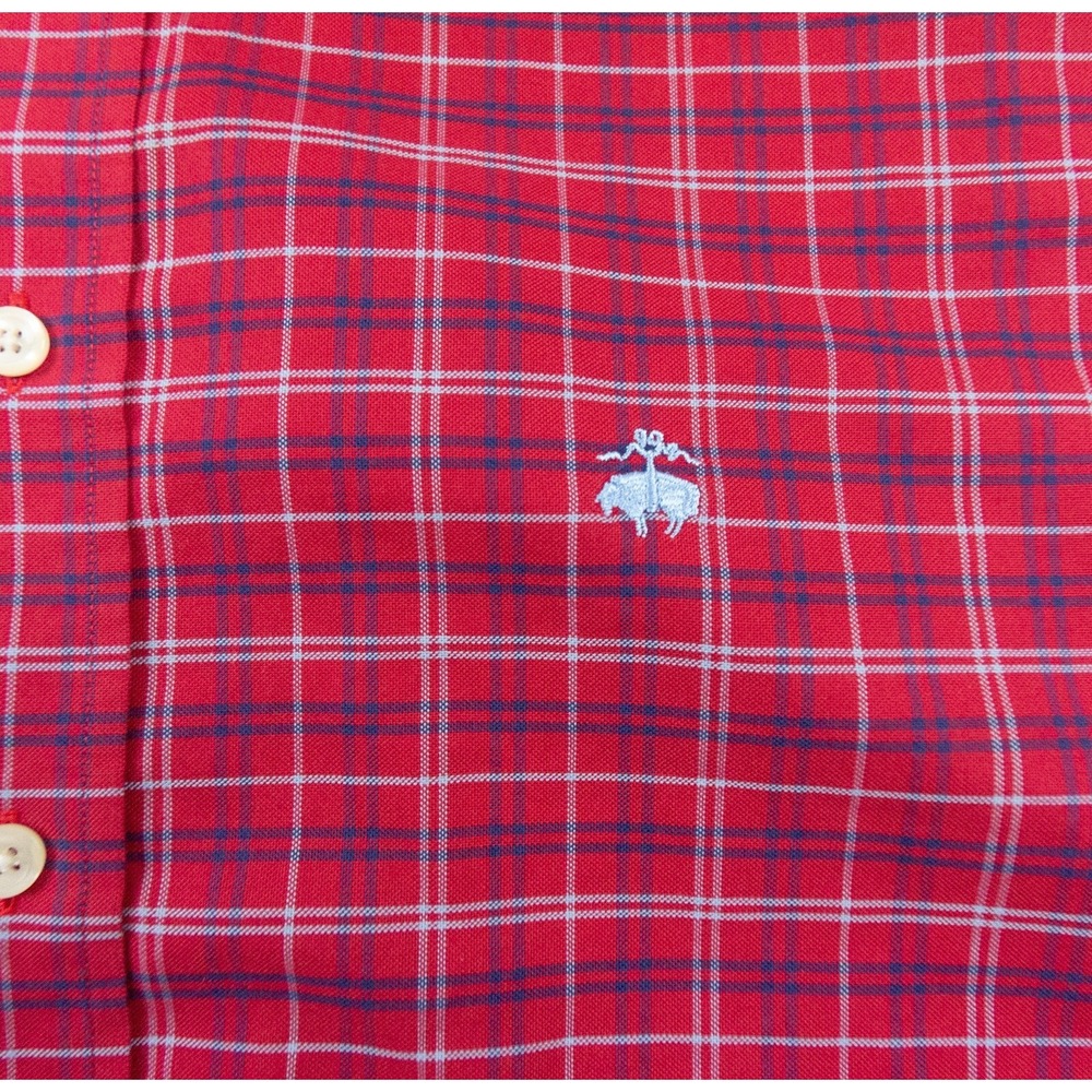 Brooks Brothers Shirt Mens Medium Red Button Down Oxford OCBD Check Preppy 346‎ - Picture 3 of 9